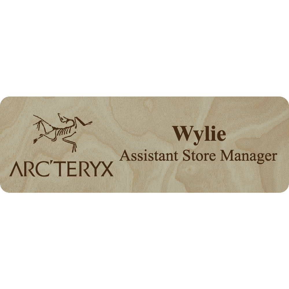 Arc'teryx Name Tag - 2 Lines - Customer's Product with price 6.25 ID 7ngrWglP070Fne3-fbnMRngZ