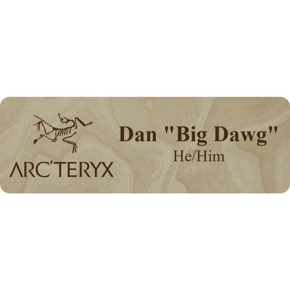 Arc'teryx Name Tag - 2 Lines - Customer's Product with price 6.25 ID vbdv4iVuZULu0nM86culcsBu