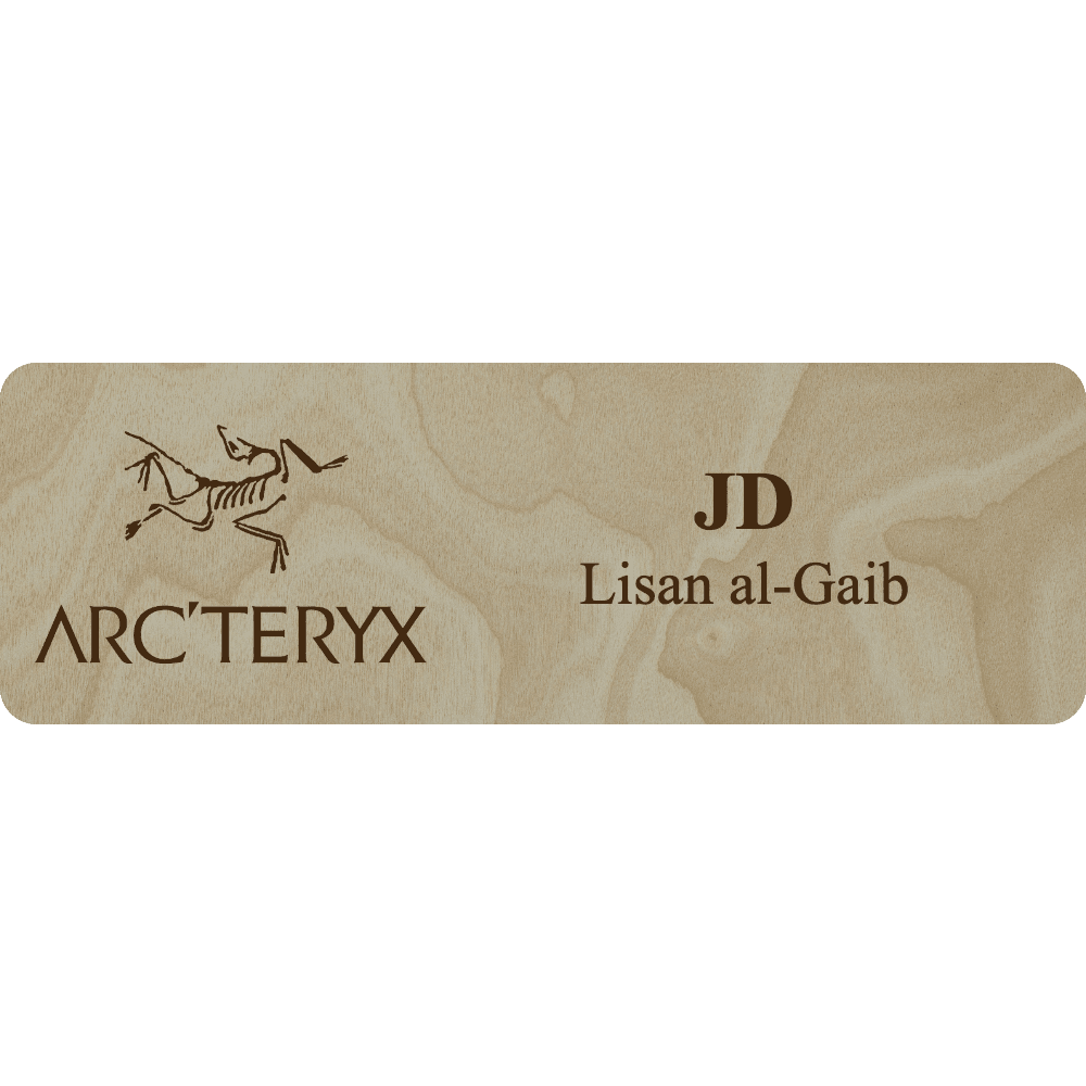 Arc'teryx Name Tag - 2 Lines - Customer's Product with price 6.25 ID HKd9HO6VvWSt8NnIxQ5vz7wZ