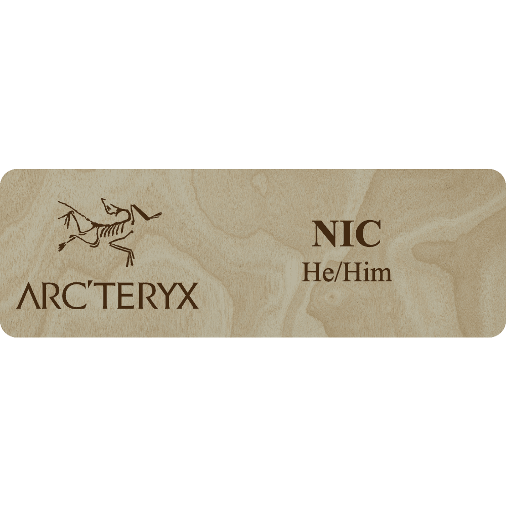 Arc'teryx Name Tag - 2 Lines - Customer's Product with price 6.25 ID FsagXffnjREU19yH1ELQsaow