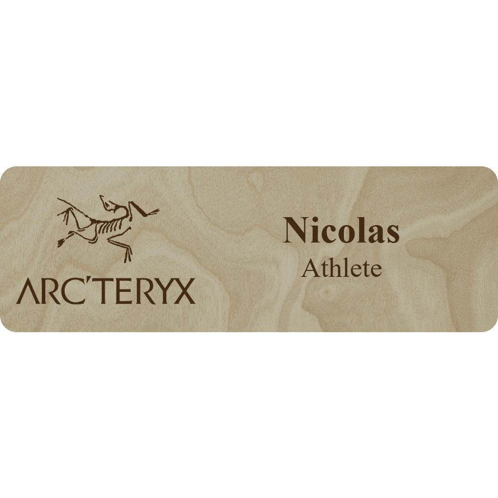 Arc'teryx Name Tag - 2 Lines - Customer's Product with price 6.25 ID Ja7hUCWr01Og4o0xCcHpPsT5