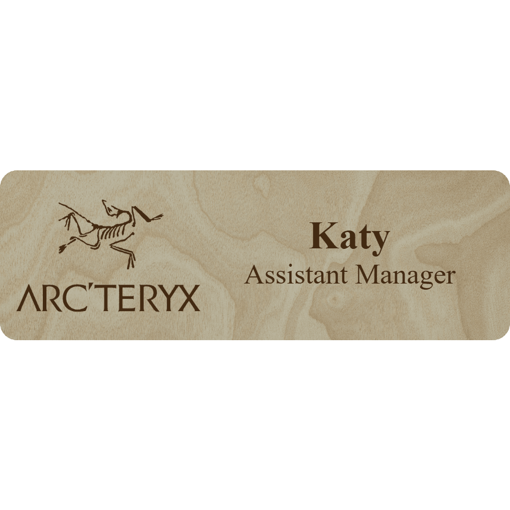 Arc'teryx Name Tag - 2 Lines - Customer's Product with price 6.25 ID p0j76rUUBikf2Yrg1DopW07T