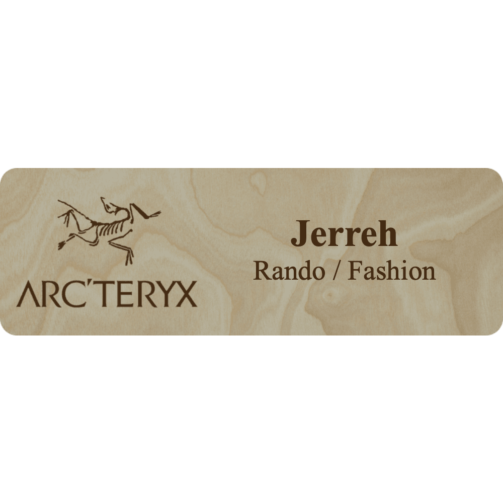 Arc'teryx Name Tag - 2 Lines - Customer's Product with price 6.25 ID oRjpZBcJUgngtJ323zW-TTqG