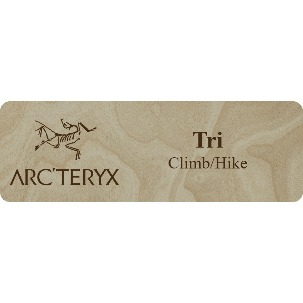 Arc'teryx Name Tag - 2 Lines - Customer's Product with price 6.25 ID qg5mcpnYLypozaflD9o3fyUW