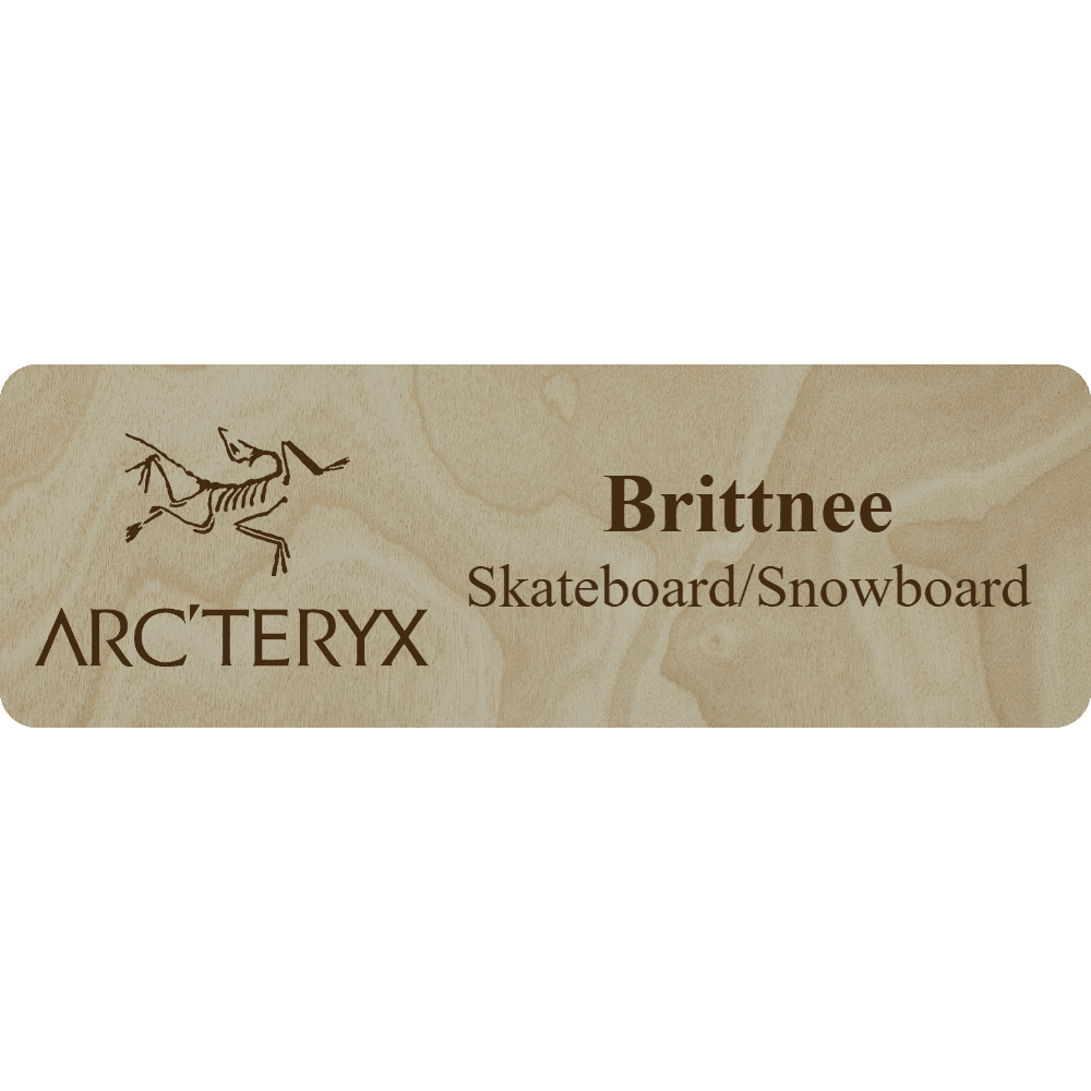 Arc'teryx Name Tag - 2 Lines - Customer's Product with price 6.25 ID L738eQXjSFG9IiLnbSznapxk