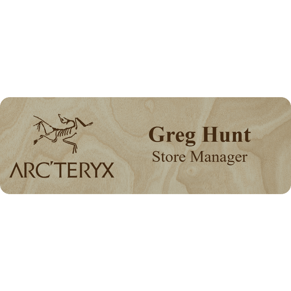 Arc'teryx Name Tag - 2 Lines - Customer's Product with price 6.25 ID 65TCu9U8CpkYCBaMzSJIuWB0