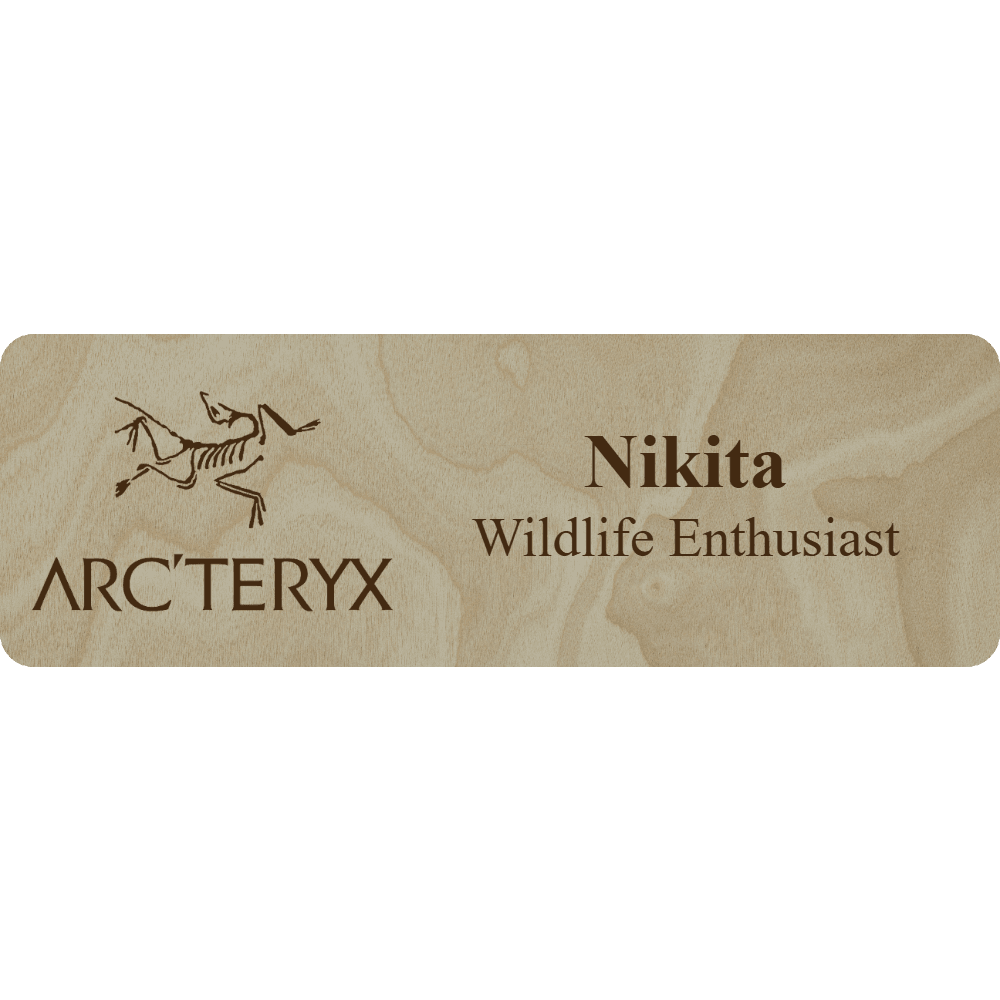 Arc'teryx Name Tag - 2 Lines - Customer's Product with price 6.25 ID HJNuZlrwdasuwgrjFhGCAU0i