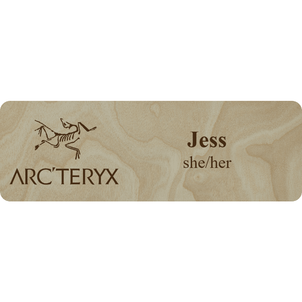 Arc'teryx Name Tag - 2 Lines - Customer's Product with price 5.25 ID bJoLK3kI1qRwUhrUz-B35Rj7