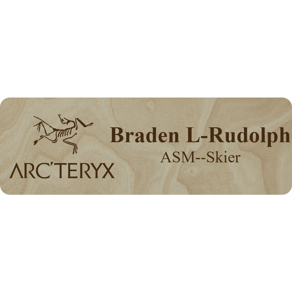 Arc'teryx Name Tag - 2 Lines - Customer's Product with price 6.25 ID Oyg8vulu4VuRdwli6KDfqqtd