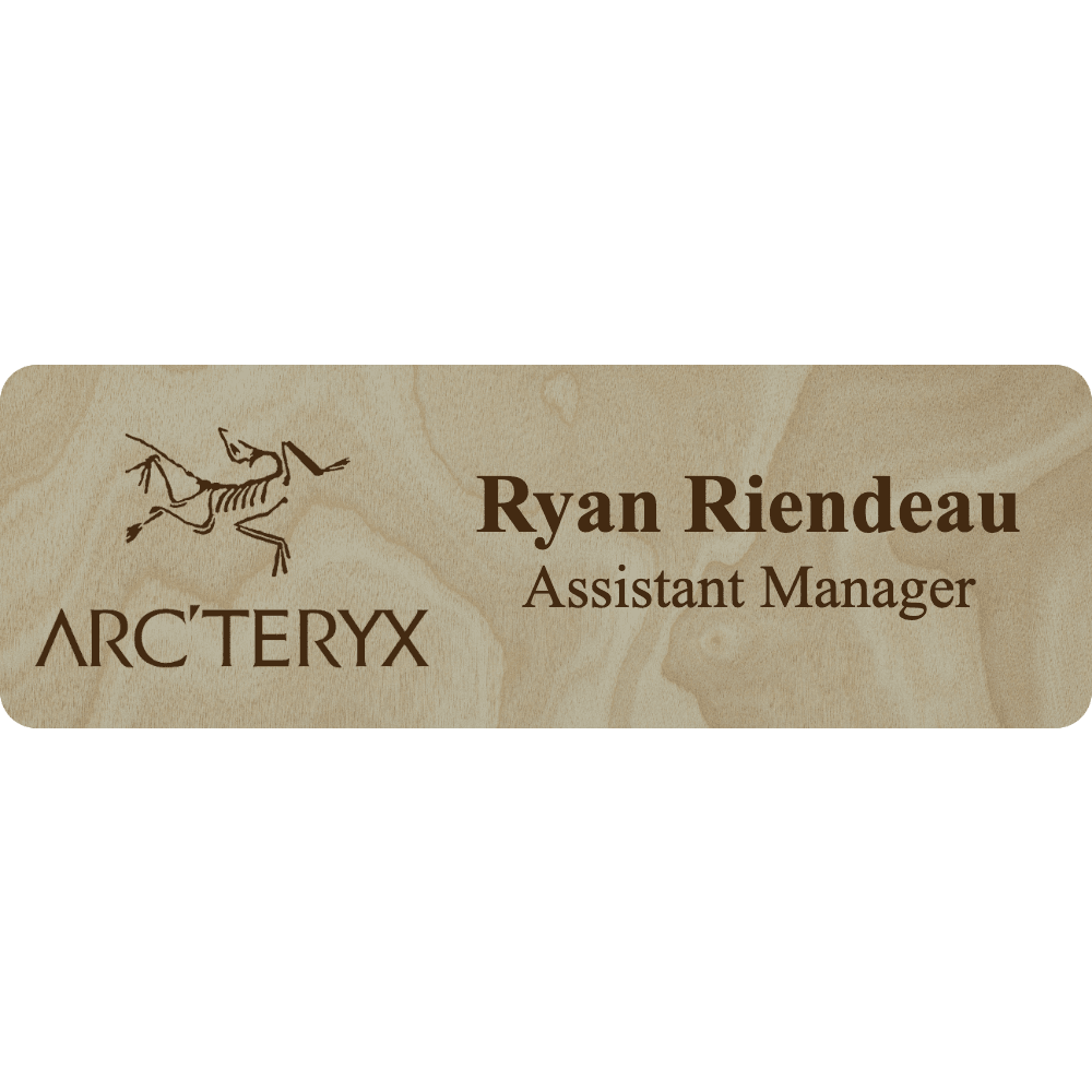 Arc'teryx Name Tag - 2 Lines - Customer's Product with price 6.25 ID f5ri4mvT2v3oZ889m8ptv5d0