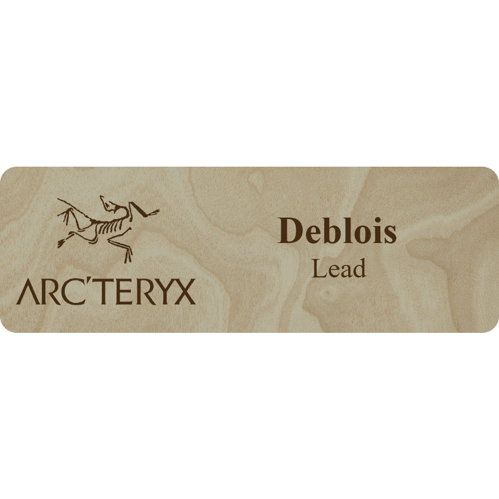 Arc'teryx Name Tag - 2 Lines - Customer's Product with price 6.25 ID 4Ou7QKxK8ZKawRE9A9pxyT9f
