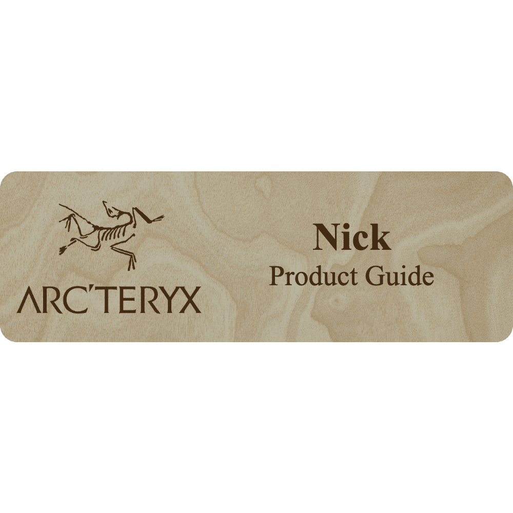 Arc'teryx Name Tag - 2 Lines - Customer's Product with price 6.25 ID f__33qxg4aQKM2LAgrF0grlL