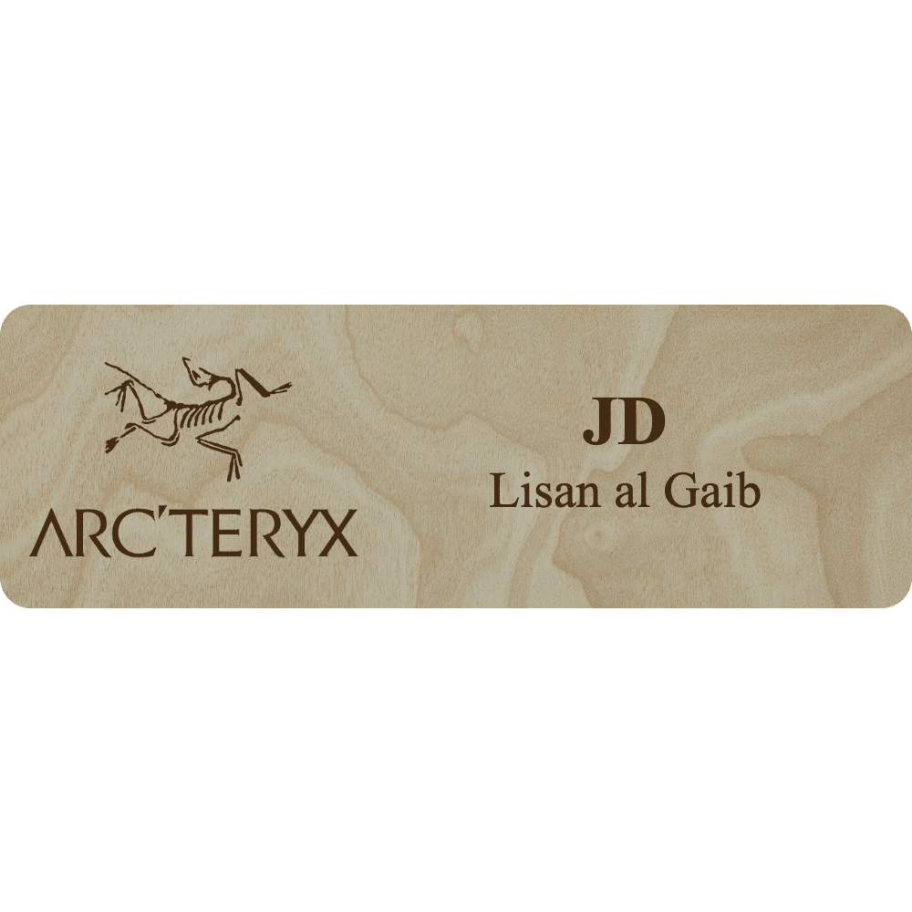 Arc'teryx Name Tag - 2 Lines - Customer's Product with price 6.25 ID s-MuB7mMo2aPOfnjxjYg3JR7
