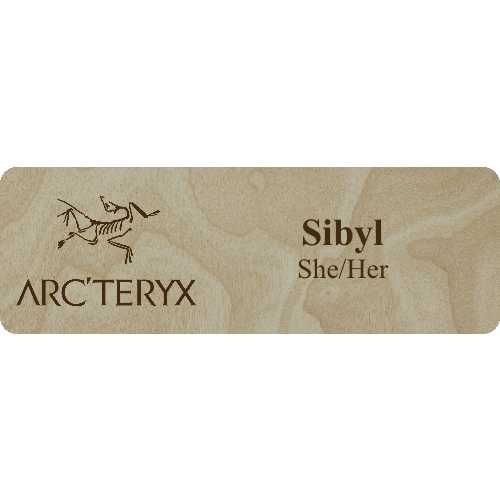 Arc'teryx Name Tag - 2 Lines - Customer's Product with price 6.25 ID fKiGbguU5kHzd9Zm6trDEsCr