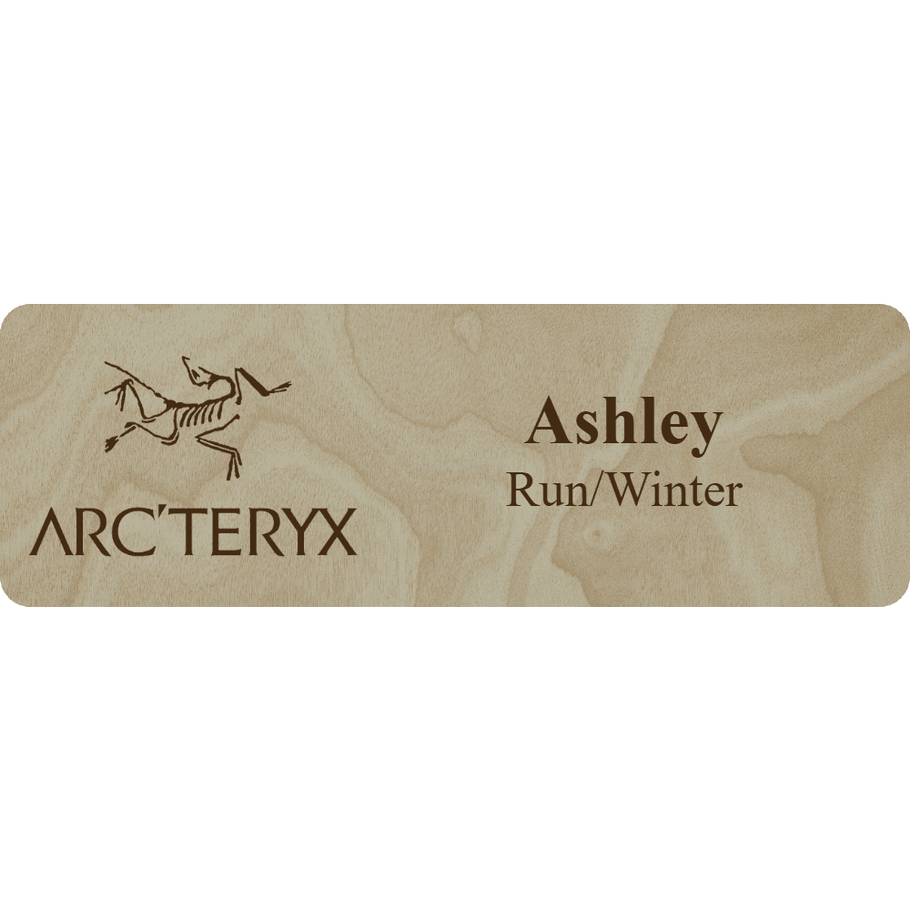 Arc'teryx Name Tag - 2 Lines - Customer's Product with price 6.25 ID gd4L52g2vMryM2kUo7tBcd2L