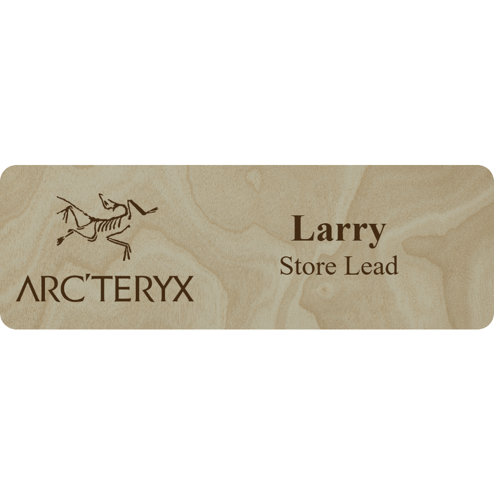 Arc'teryx Name Tag - 2 Lines - Customer's Product with price 6.25 ID yWR0doPixqarNlWiLqeR5fYb