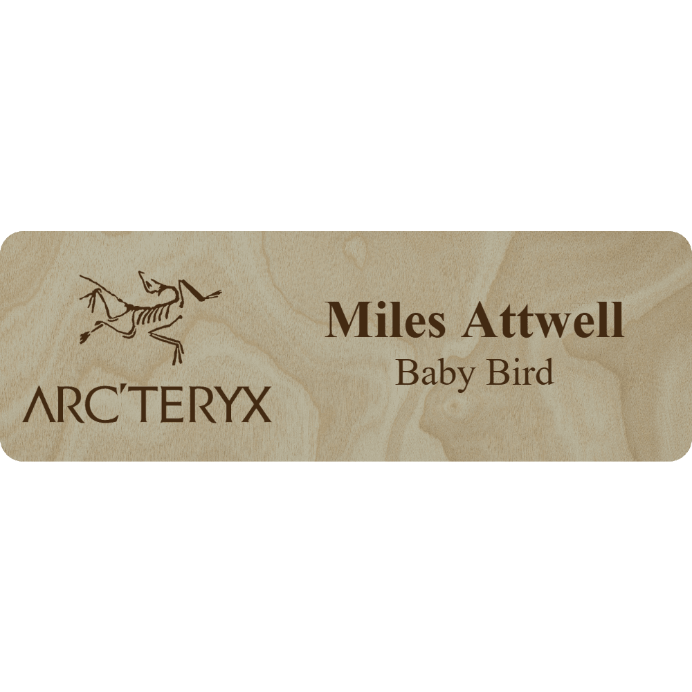 Arc'teryx Name Tag - 2 Lines - Customer's Product with price 6.25 ID PSM9ntbdZugZBw9jTMXWASV9
