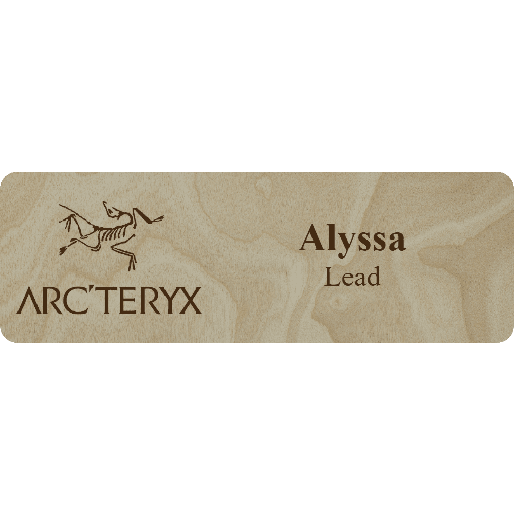 Arc'teryx Name Tag - 2 Lines - Customer's Product with price 6.25 ID UeBTvlqyQdscHkznAHJsGJMm