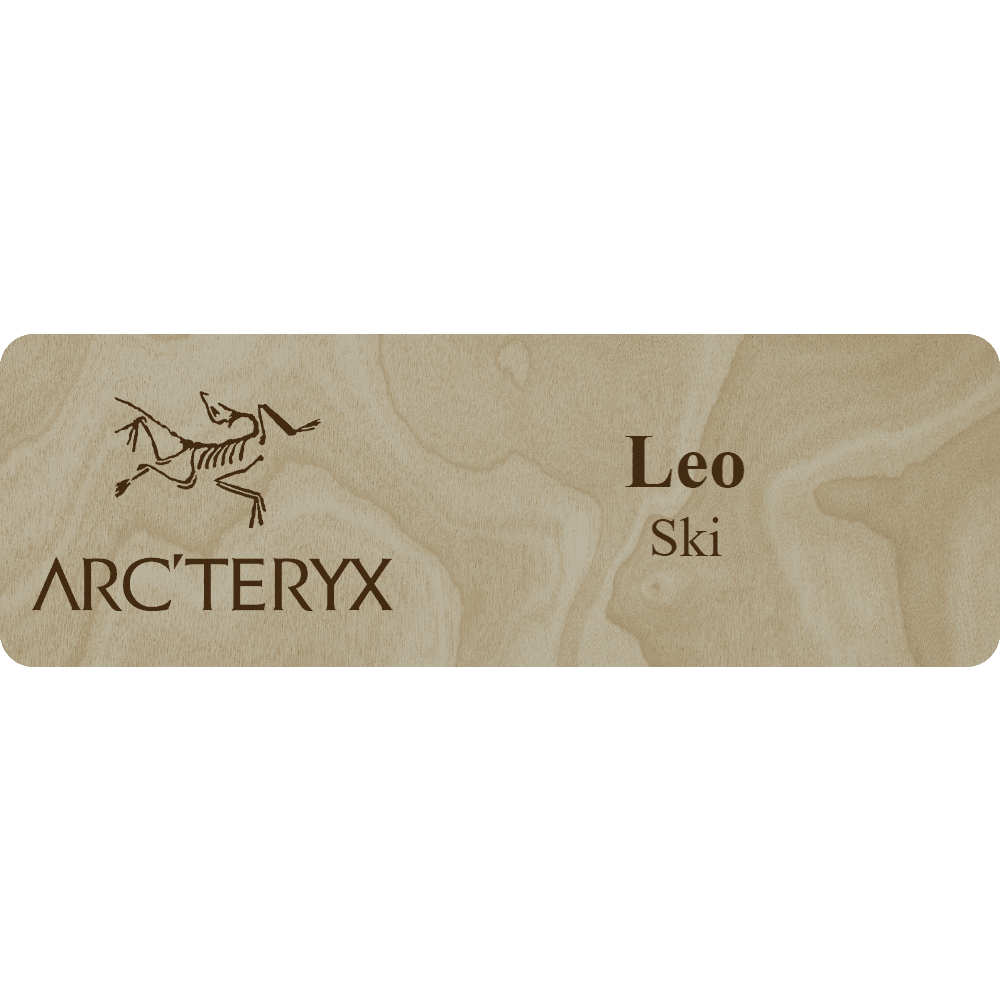 Arc'teryx Name Tag - 2 Lines - Customer's Product with price 1.00 ID 6HCGbBU86NlEhP_HKw9QqWmb