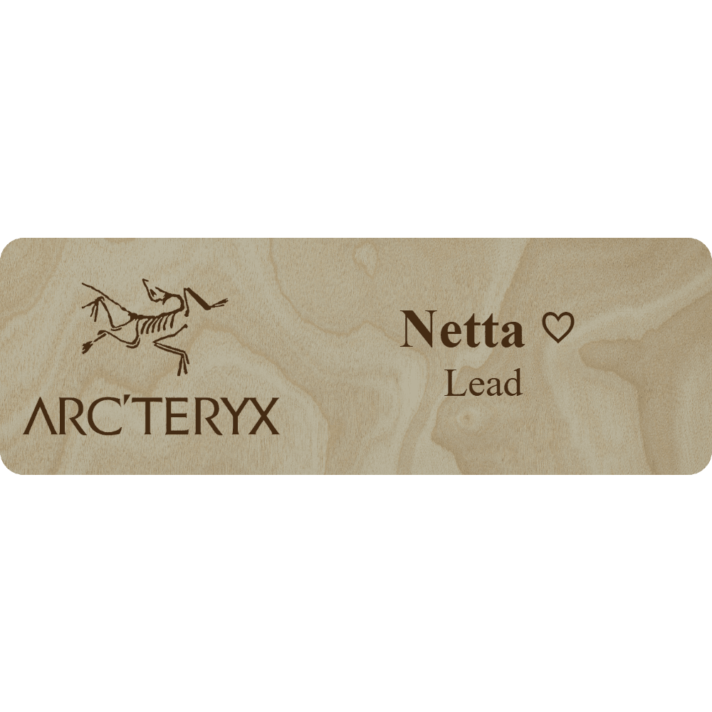 Arc'teryx Name Tag - 2 Lines - Customer's Product with price 6.25 ID SISJm71ASATvJeoSbz-oVZZP