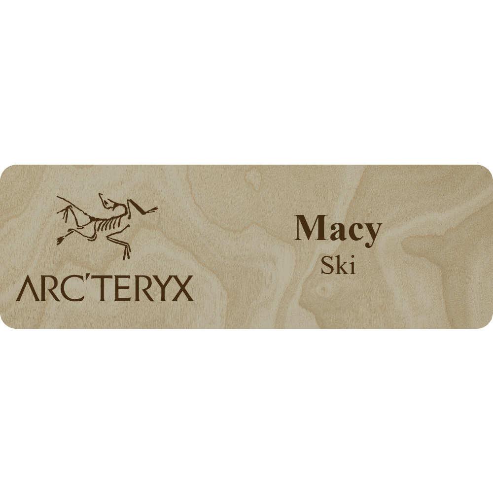 Arc'teryx Name Tag - 2 Lines - Customer's Product with price 6.25 ID nJAOI2NrMauBTpUTKBN-bxwJ