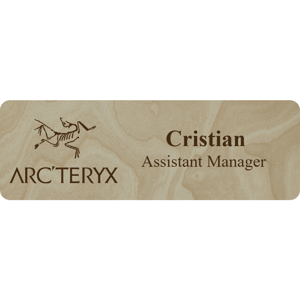 Arc'teryx Name Tag - 2 Lines - Customer's Product with price 6.25 ID h5ZB7BeO2iAOHOfiB1I5s0Jr