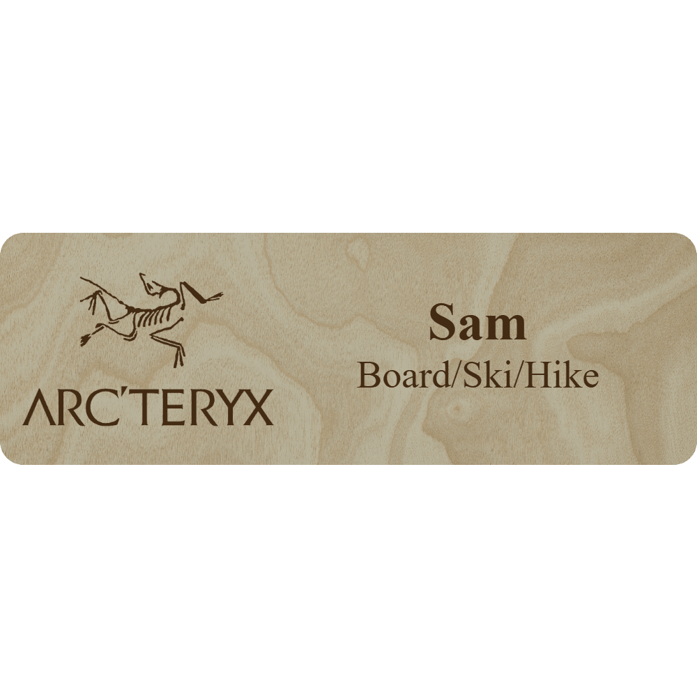 Arc'teryx Name Tag - 2 Lines - Customer's Product with price 5.25 ID VGtQYTofR3-jXlpuaIwueF8i
