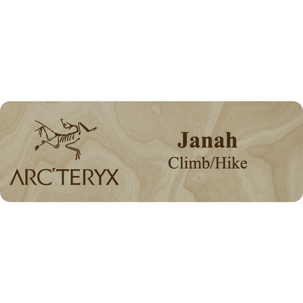 Arc'teryx Name Tag - 2 Lines - Customer's Product with price 6.25 ID QSGL381pjL8dGlSxB0fJFdIm