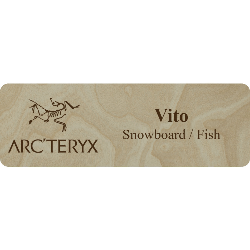 Arc'teryx Name Tag - 2 Lines - Customer's Product with price 6.25 ID e8_bXmdwkF0c18NyAwadbyJs