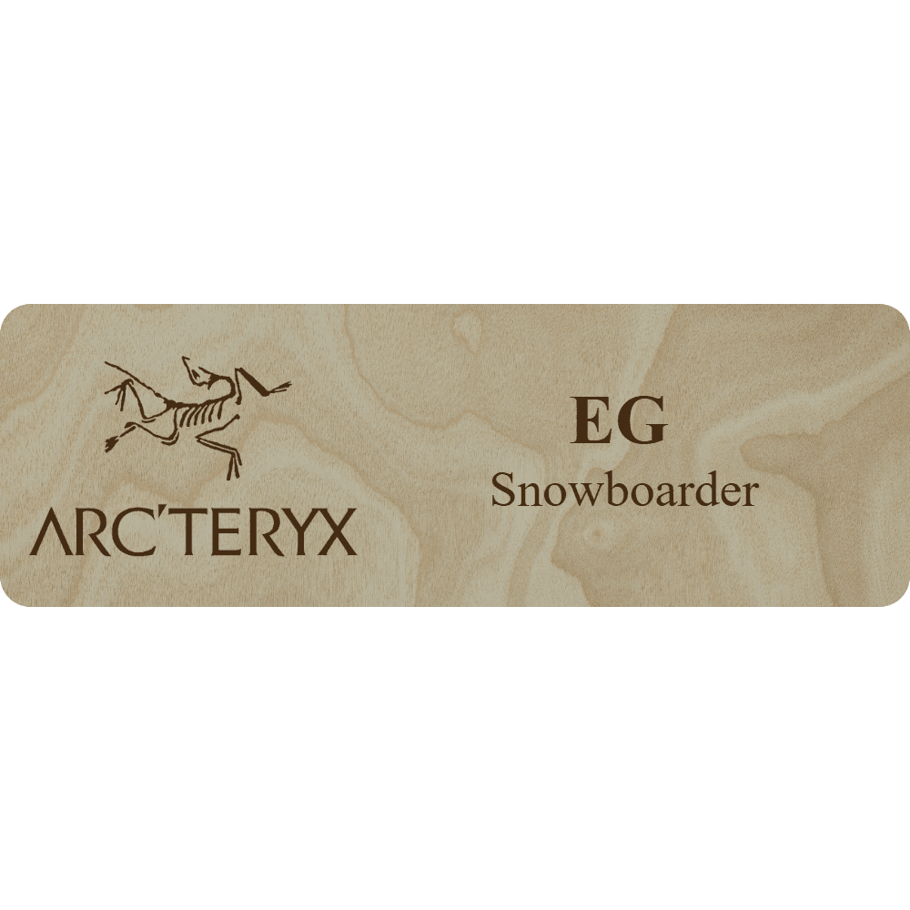 Arc'teryx Name Tag - 2 Lines - Customer's Product with price 6.25 ID MXeREH22nqCPKEeLPFdJ8JnL