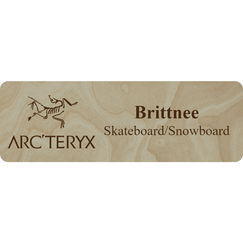 Arc'teryx Name Tag - 2 Lines - Customer's Product with price 6.25 ID rLuOM1xDJTonqDwwh8_SRXhD