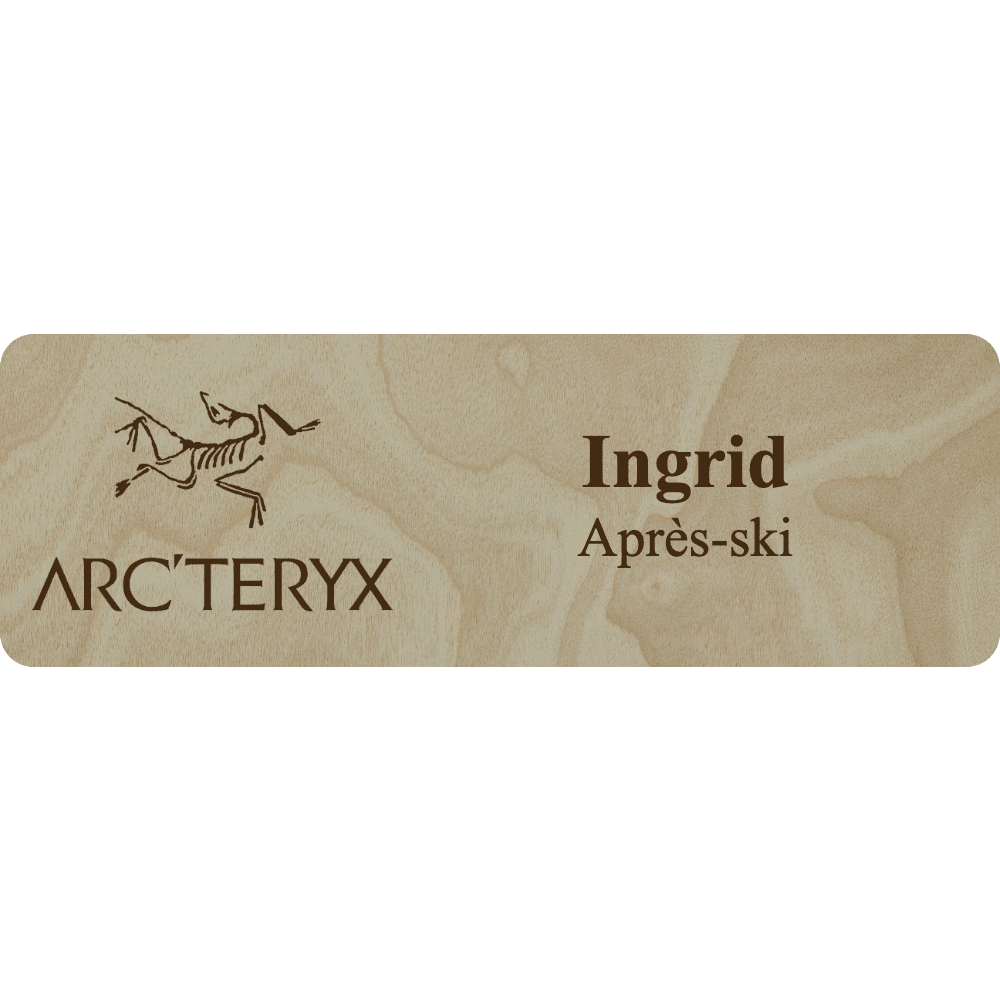 Arc'teryx Name Tag - 2 Lines - Customer's Product with price 5.25 ID uv1oQkz1NEyj0E3W6LDD1x_I