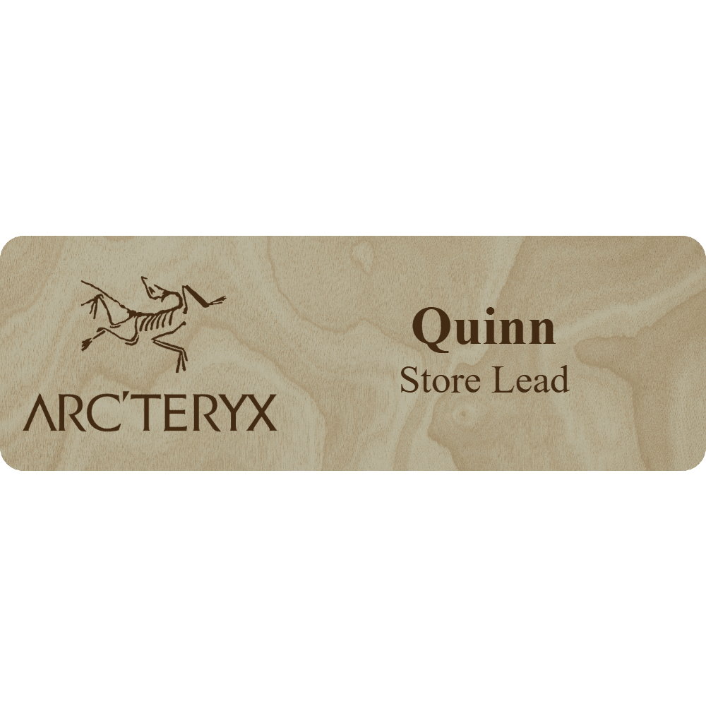 Arc'teryx Name Tag - 2 Lines - Customer's Product with price 6.25 ID JjCO35jxLsDUXNlMNJC2qcBO
