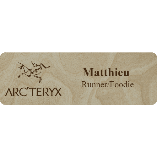 Arc'teryx Name Tag - 2 Lines - Customer's Product with price 5.25 ID k01mIeBRn-33sOYofvLthW4g