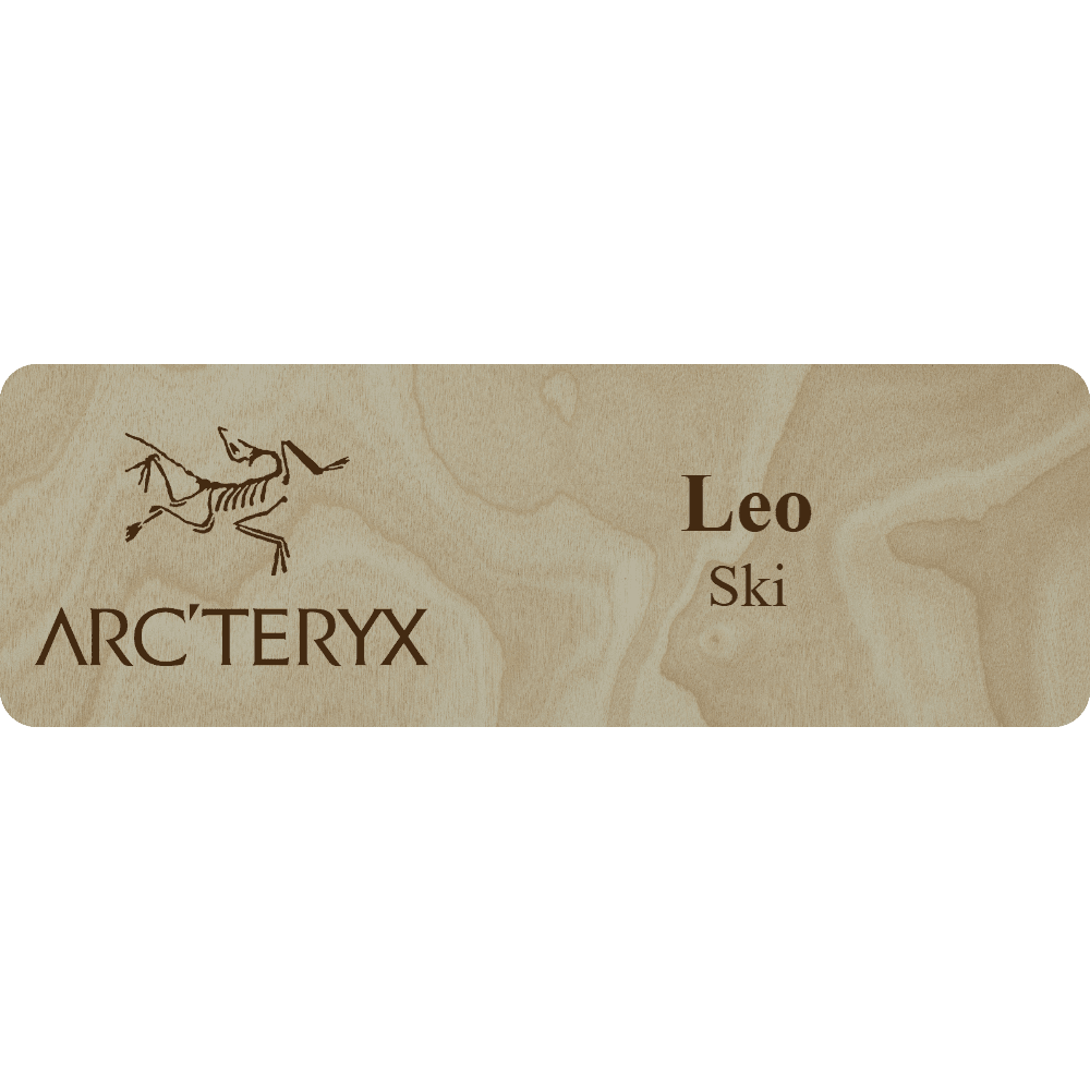 Arc'teryx Name Tag - 2 Lines - Customer's Product with price 6.25 ID x2IEAn4It10F9amYZrQxj1wt