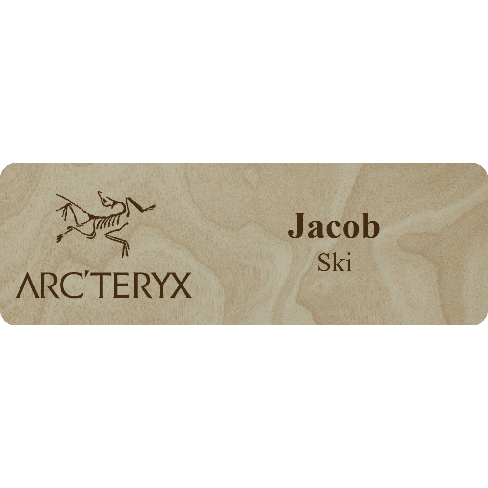 Arc'teryx Name Tag - 2 Lines - Customer's Product with price 6.25 ID G8rC14gYerQ4Lsd6mVN2HbXY