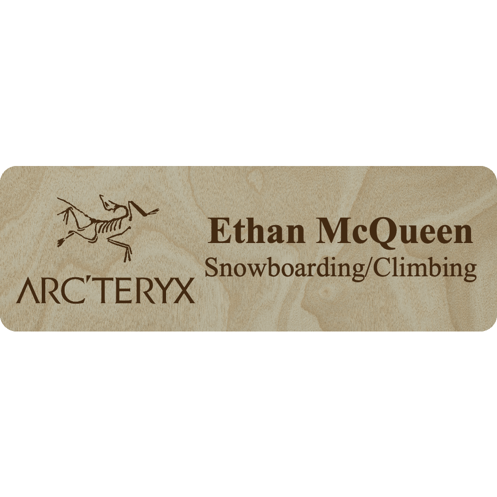 Arc'teryx Name Tag - 2 Lines - Customer's Product with price 6.25 ID NSBjdBSjc4gargA0IFVO0Rrl