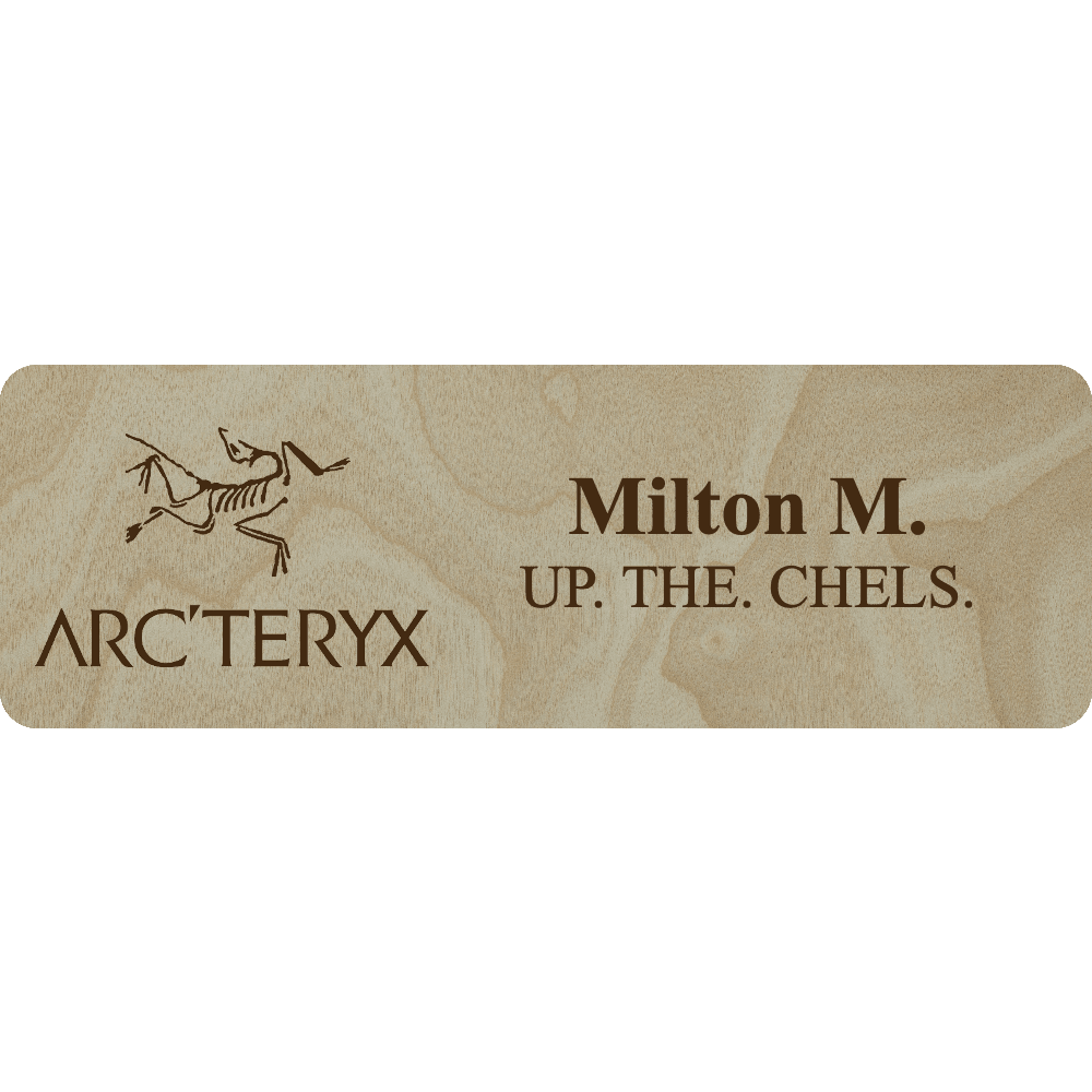 Arc'teryx Name Tag - 2 Lines - Customer's Product with price 6.25 ID iUG89_u0p-dJuj2IV8053uyb