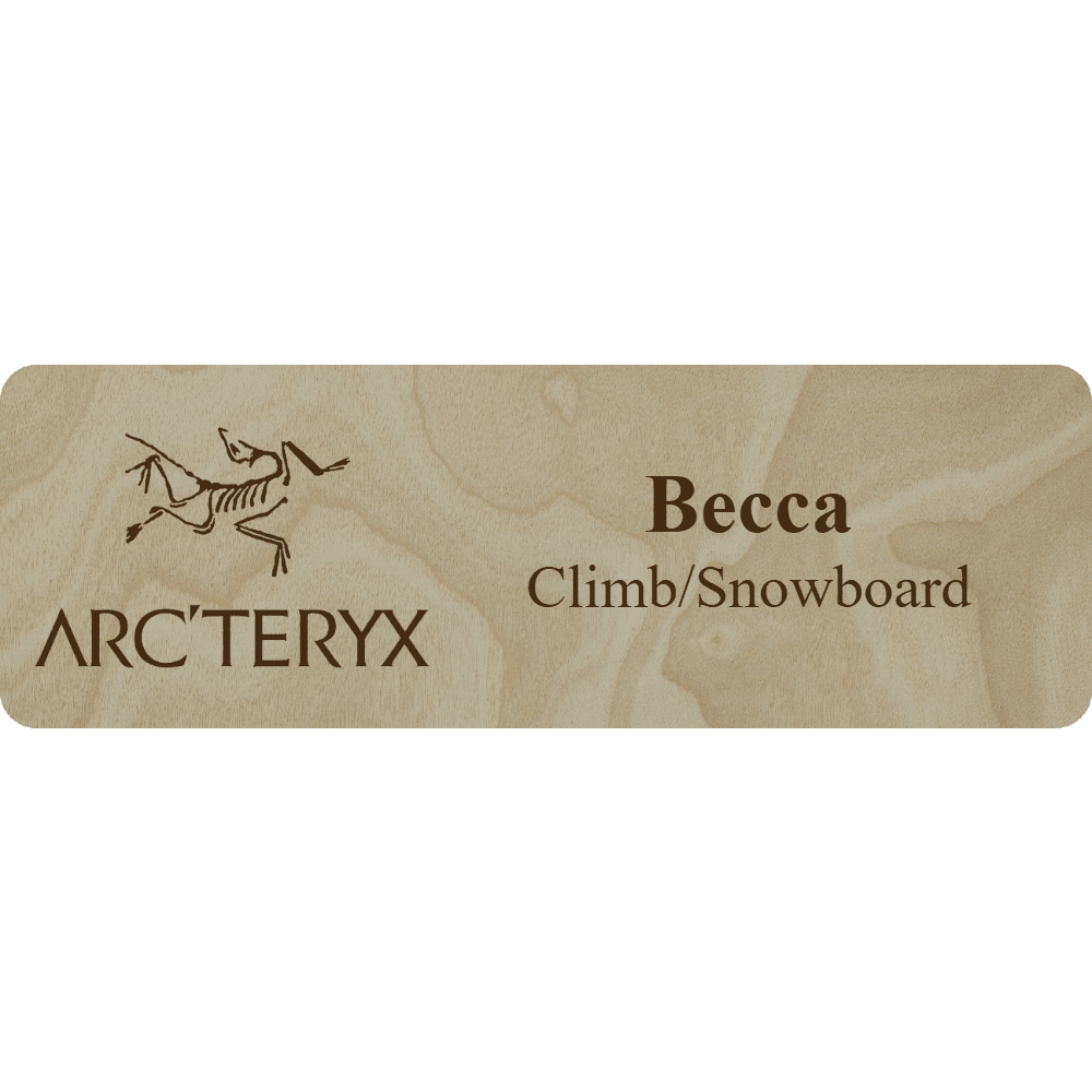Arc'teryx Name Tag - 2 Lines - Customer's Product with price 6.25 ID csS2nwz7DLOVKQF1l6WruvdW