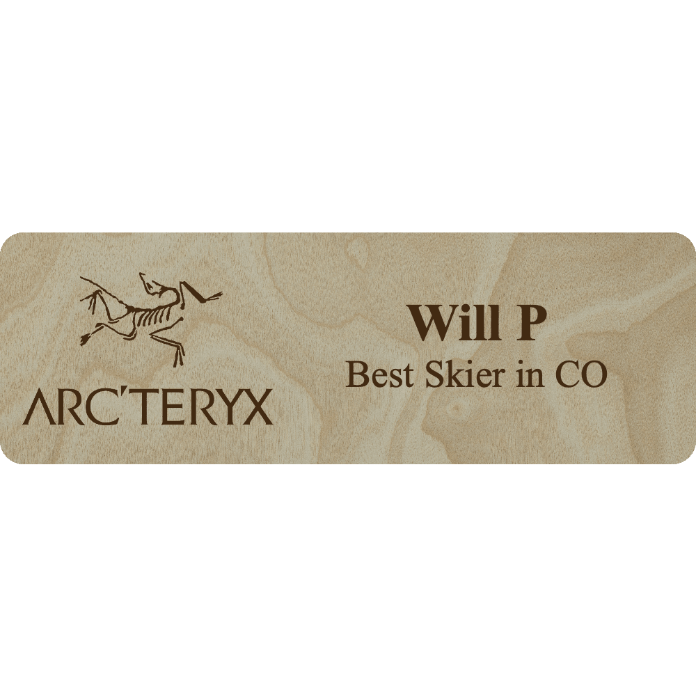 Arc'teryx Name Tag - 2 Lines - Customer's Product with price 6.25 ID 0xANkvDuOXYSzN9eNVPOyxku