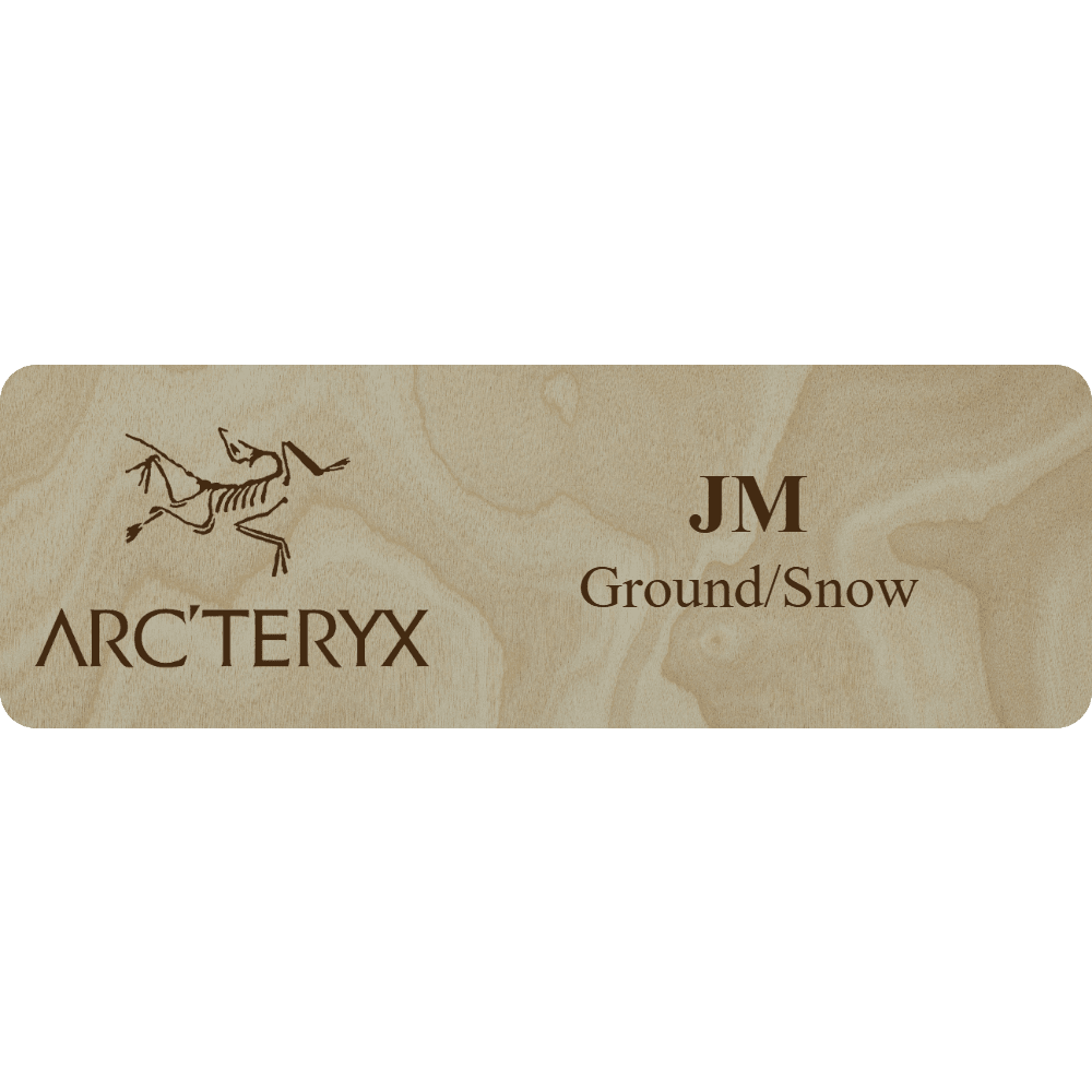 Arc'teryx Name Tag - 2 Lines - Customer's Product with price 6.25 ID gXLU_2LaSKkiDcj0xTodAN0P