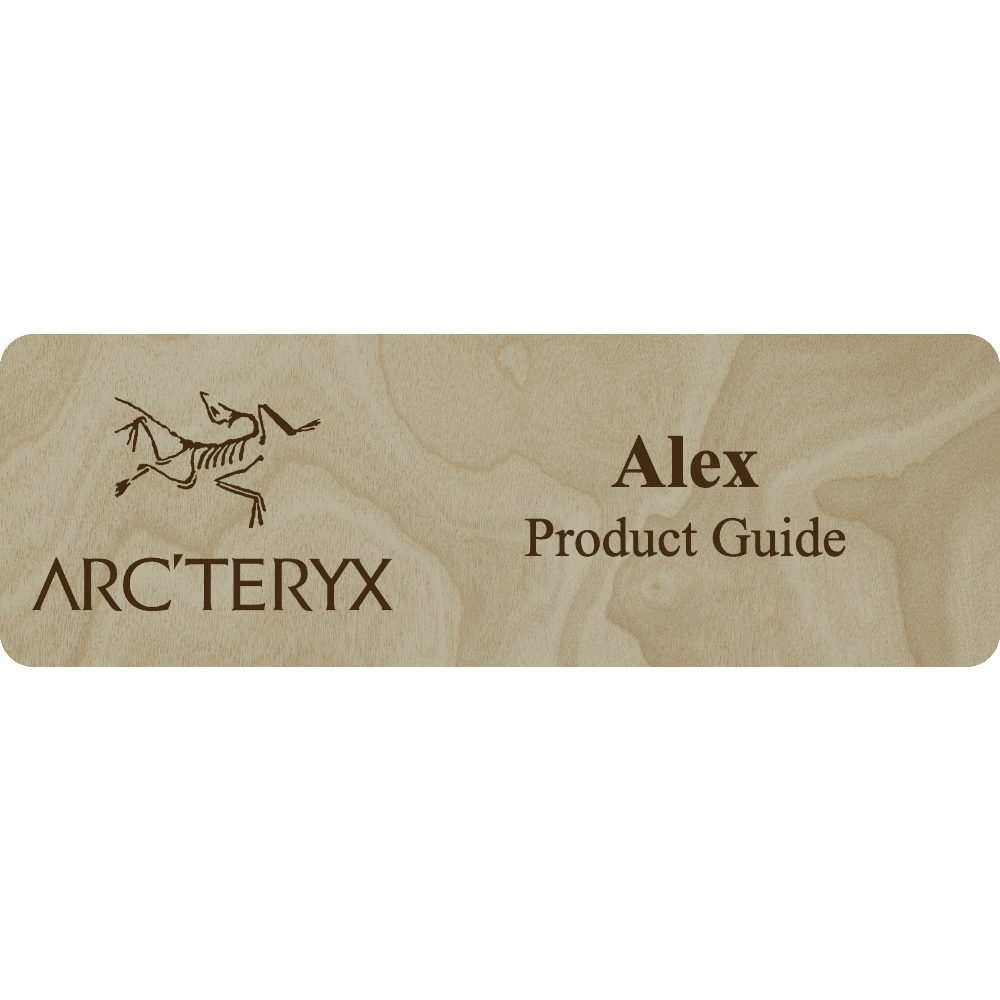 Arc'teryx Name Tag - 2 Lines - Customer's Product with price 6.25 ID y4fjFLlm15C2413BG2lHsI9t