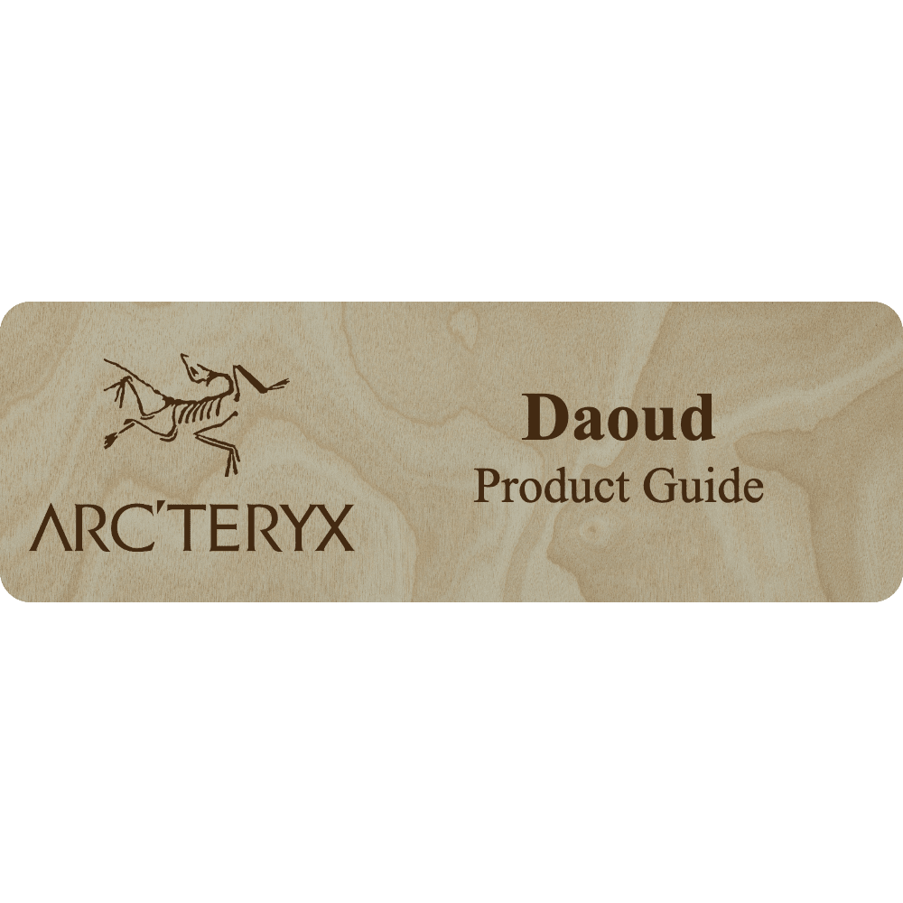 Arc'teryx Name Tag - 2 Lines - Customer's Product with price 6.25 ID wvnOlBZMZLR-EOc3jKaojUSV