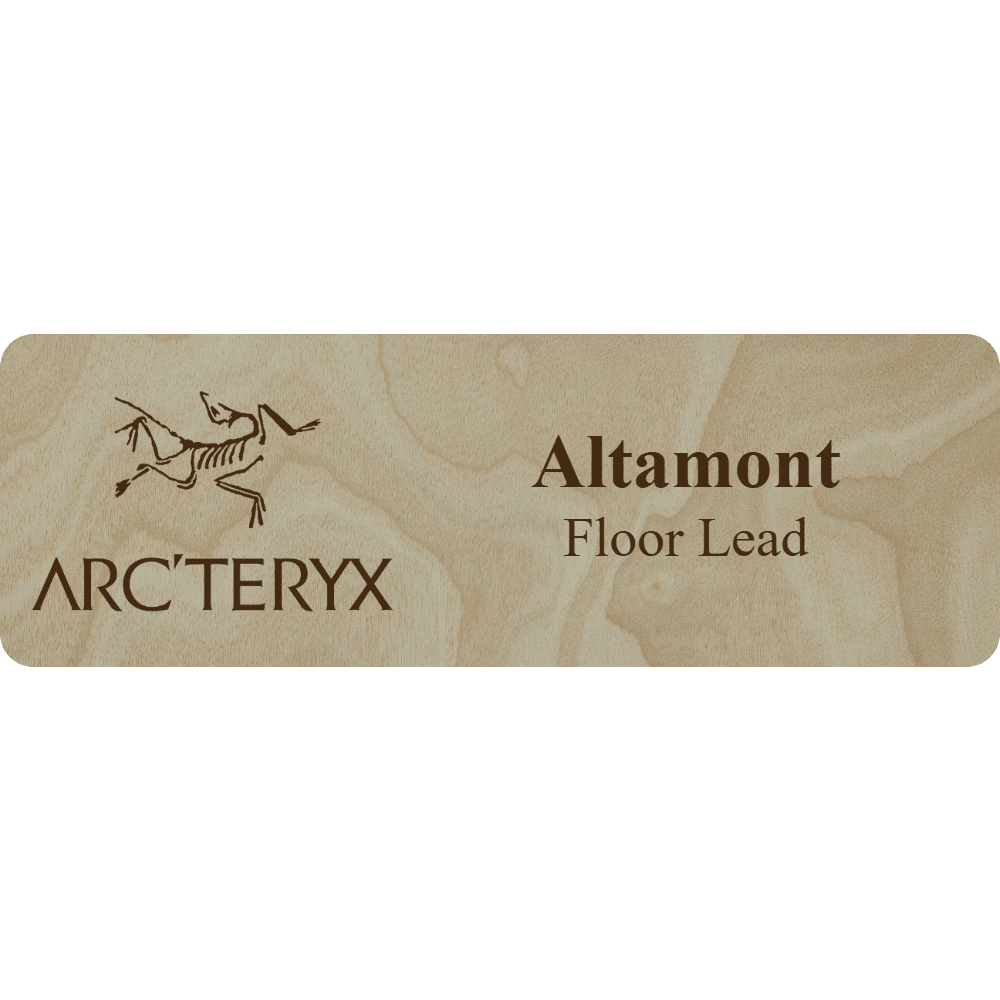 Arc'teryx Name Tag - 2 Lines - Customer's Product with price 6.25 ID vMBf40jypB5ryZOqwBM4F8Rr