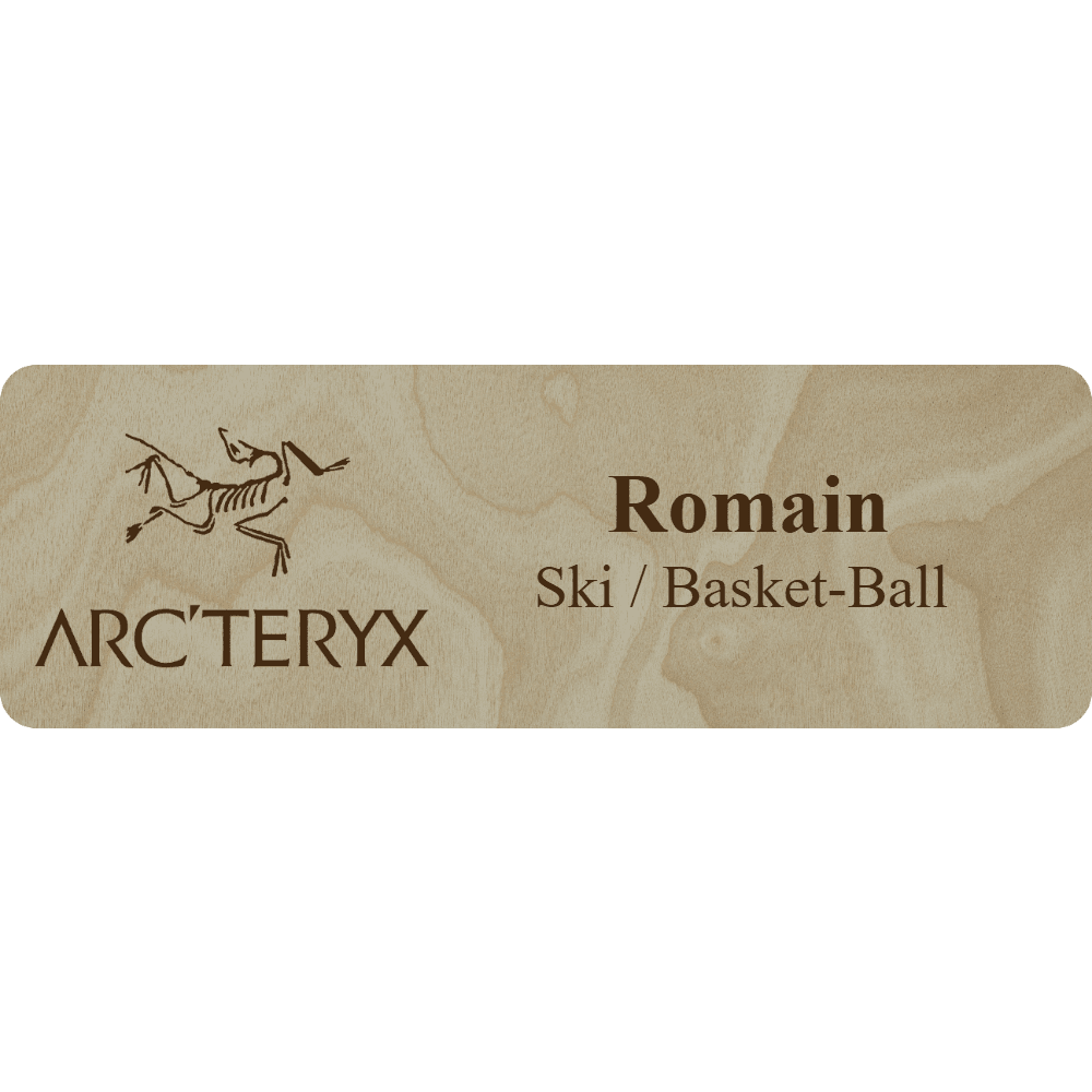Arc'teryx Name Tag - 2 Lines - Customer's Product with price 6.25 ID C_7NvsR-GhTT-MqdhqH1ADOY