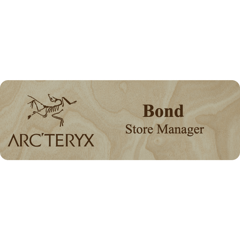 Arc'teryx Name Tag - 2 Lines - Customer's Product with price 6.25 ID BKDoH5suQV209IvAuOO7zMZf