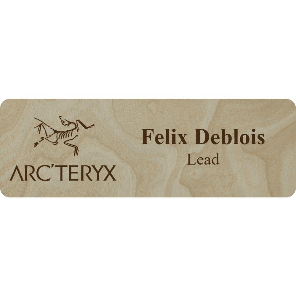 Arc'teryx Name Tag - 2 Lines - Customer's Product with price 6.25 ID QB6ZZTou2z7f0JQDNRI14P85