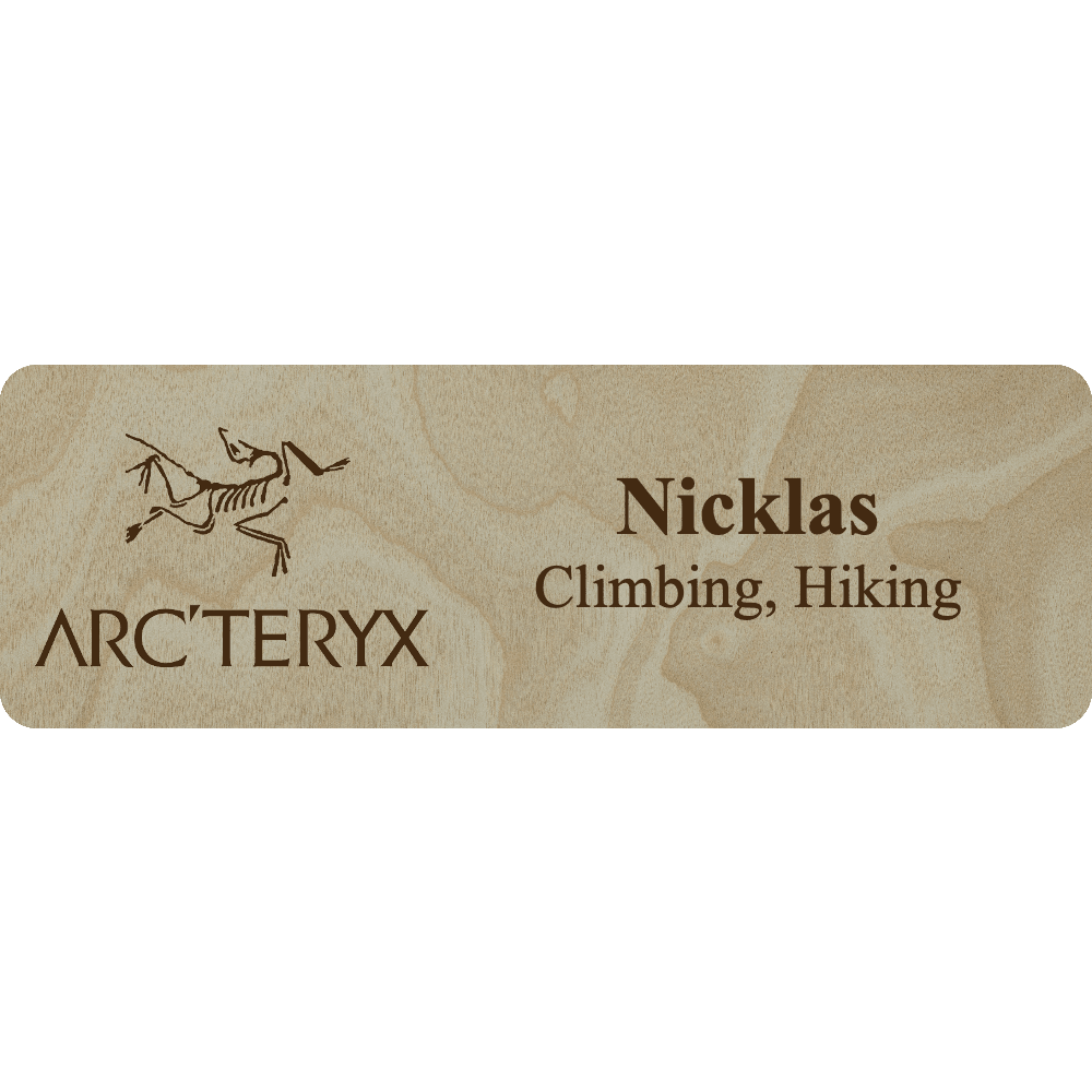 Arc'teryx Name Tag - 2 Lines - Customer's Product with price 6.25 ID 0NIu4nTjs8Y7xBDv67IYE330