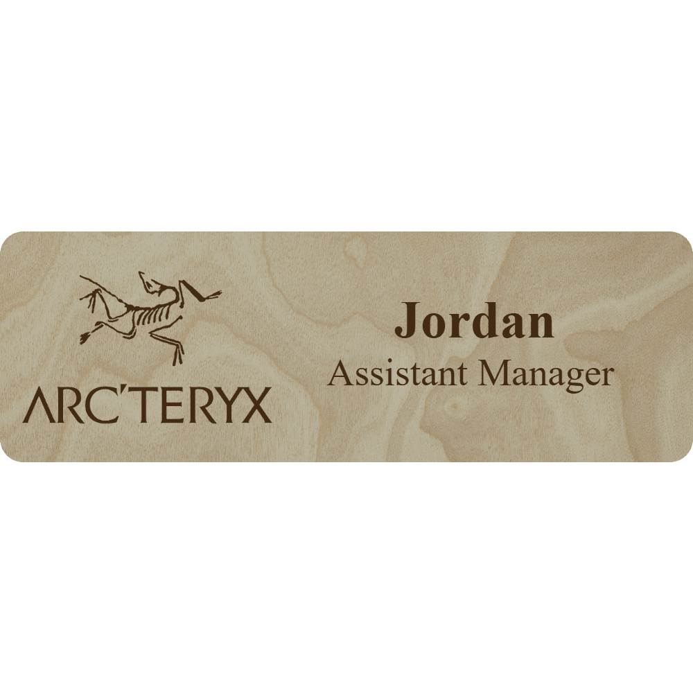 Arc'teryx Name Tag - 2 Lines - Customer's Product with price 6.25 ID S-3tcFDaWcekoLmFqPTmPHs3