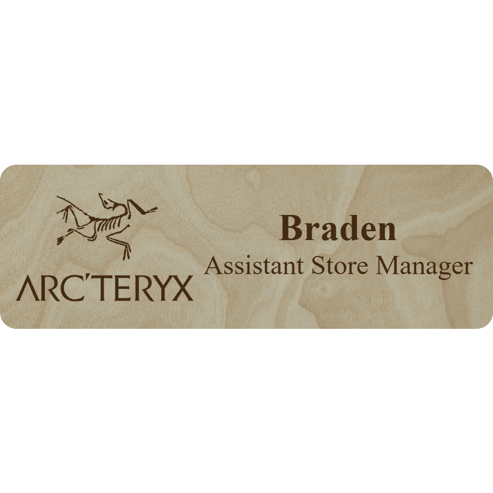 Arc'teryx Name Tag - 2 Lines - Customer's Product with price 5.25 ID E7E63z1EhtoNFr_o3KNaj-wG